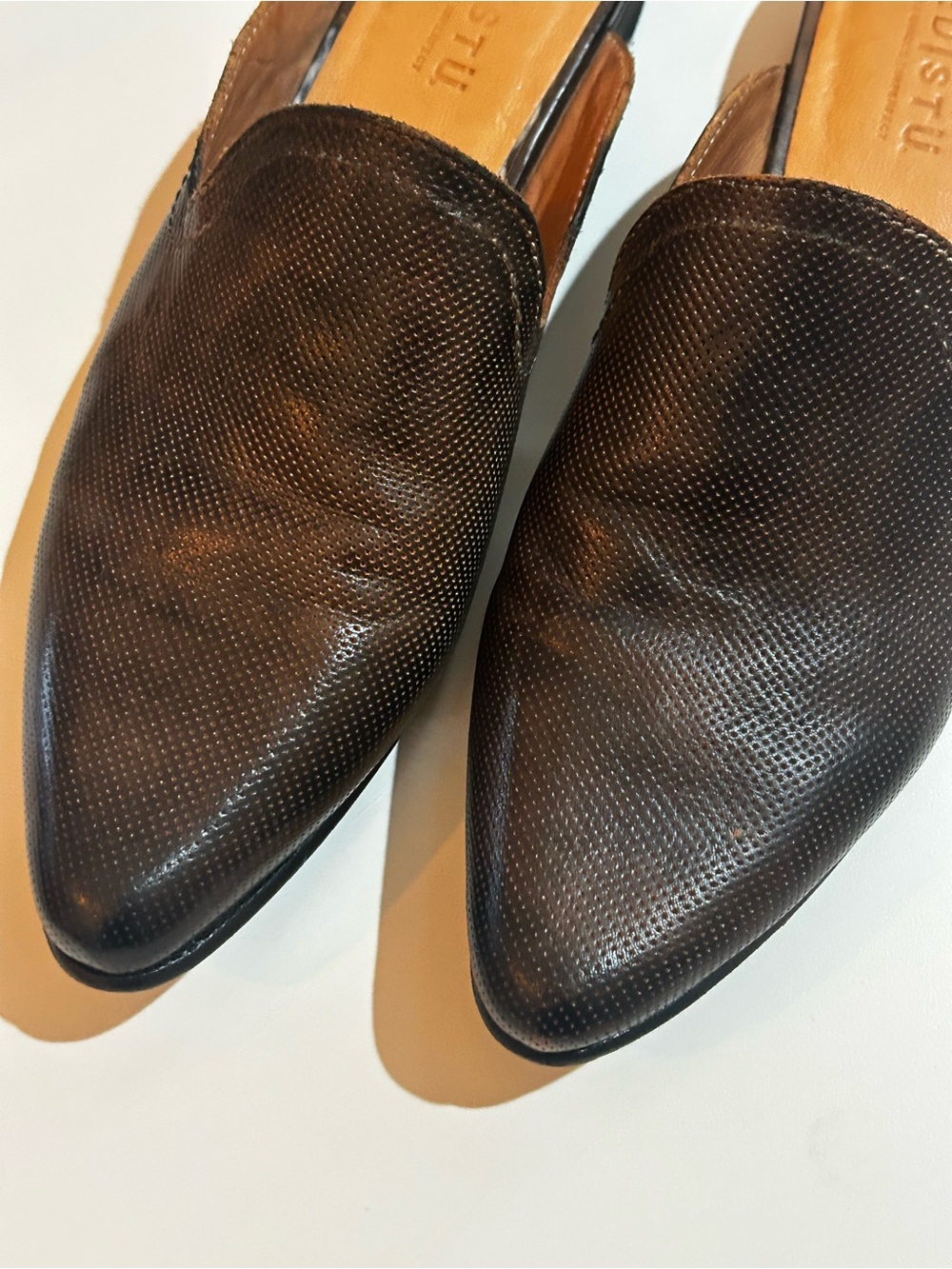 BED|STU Women’s Brenda leather mules slip ons EUC size 8.5 - Picture 2 of 4
